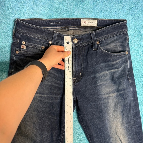 AG Adriano Goldschmied Men's Jeans Size 38 Blue Straight Fit Casual Fits 36x24 - Picture 5 of 14